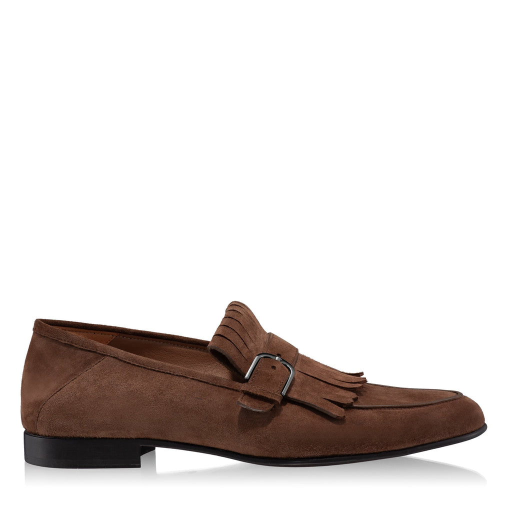 Pantofi Eleganti Barbati 7357 Camoscio Maro