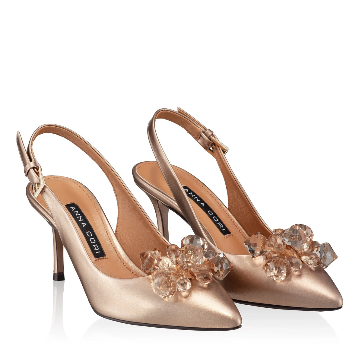 Pantofi Eleganti Dama 4591 Laminato Platino